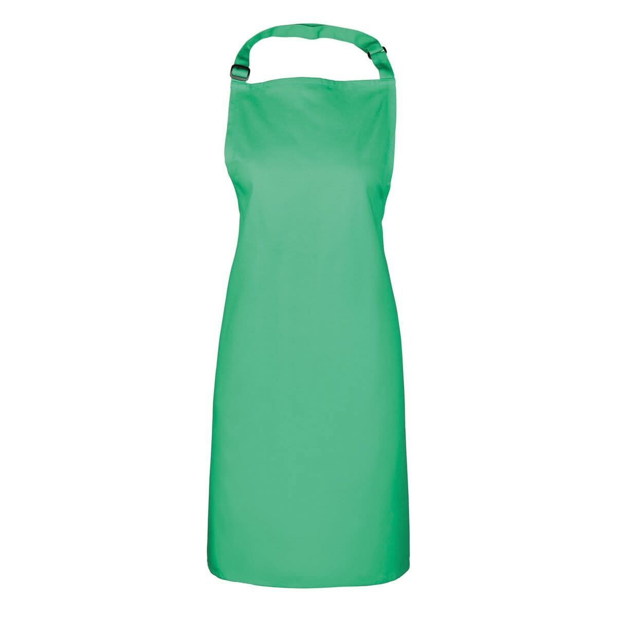 PR150: Colours Pocketless Bib Apron Aprons Premier Kelly Regular