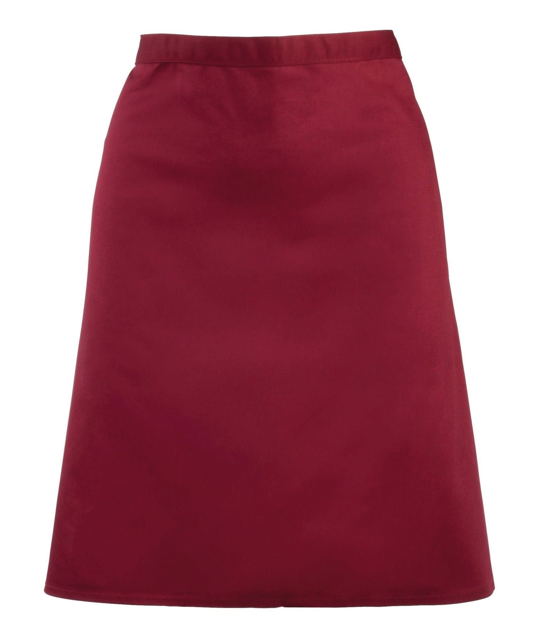 PR151: Colours Mid-Length Apron Aprons Premier Burgundy Regular