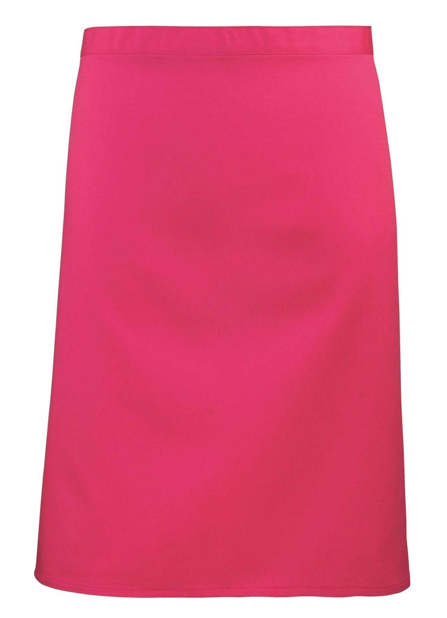 PR151: Colours Mid-Length Apron Aprons Premier Hot Pink Regular