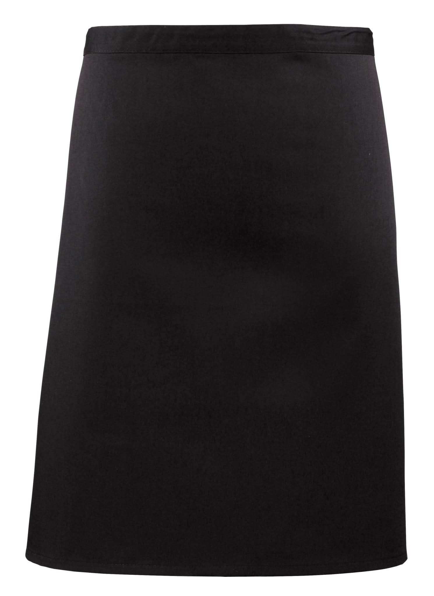 PR151: Colours Mid-Length Apron Aprons Premier Black Regular