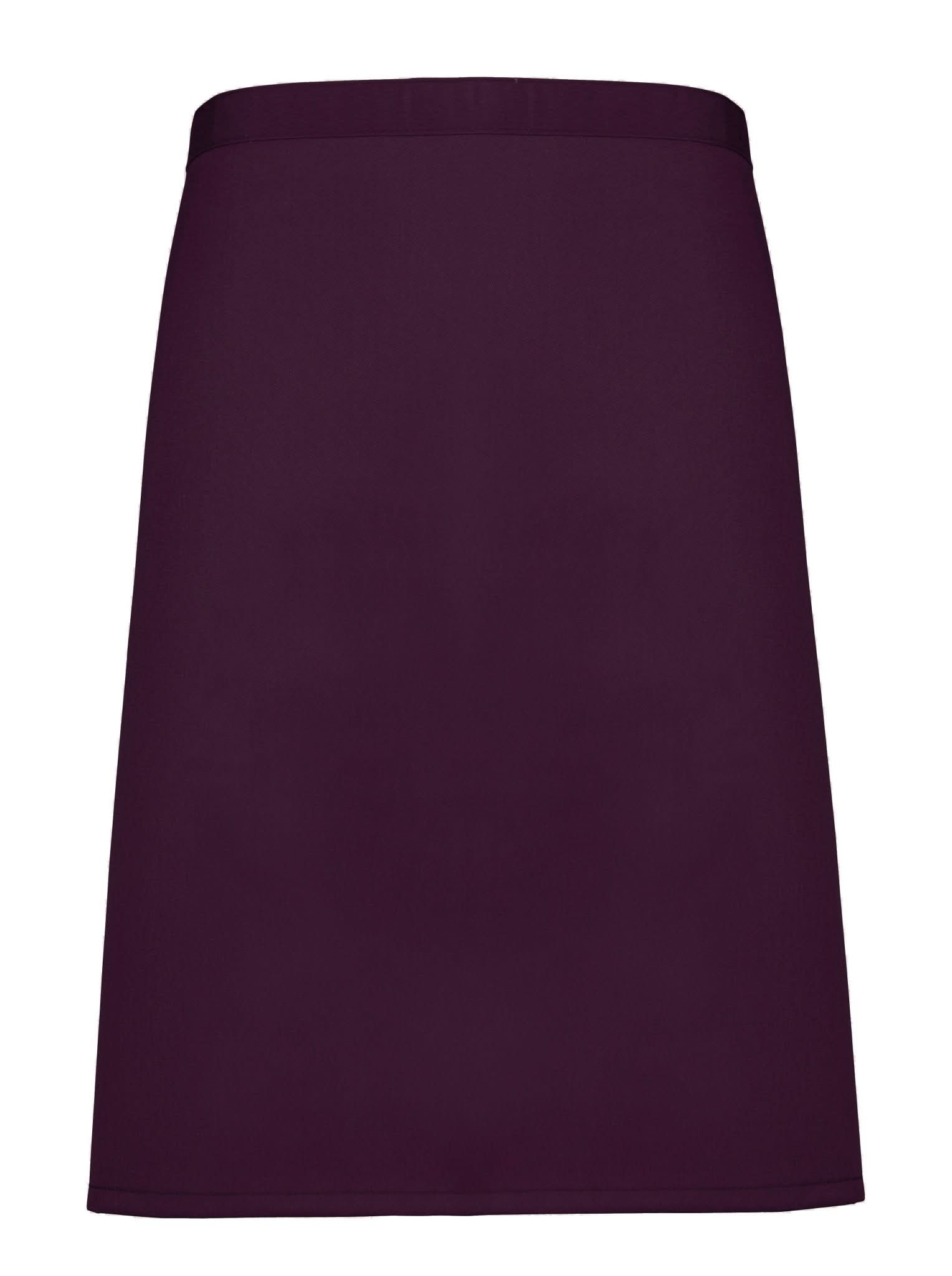 PR151: Colours Mid-Length Apron Aprons Premier Aubergine Regular