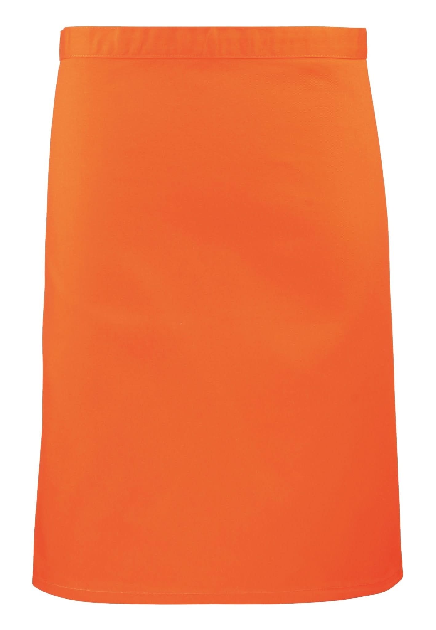 PR151: Colours Mid-Length Apron Aprons Premier Orange Regular