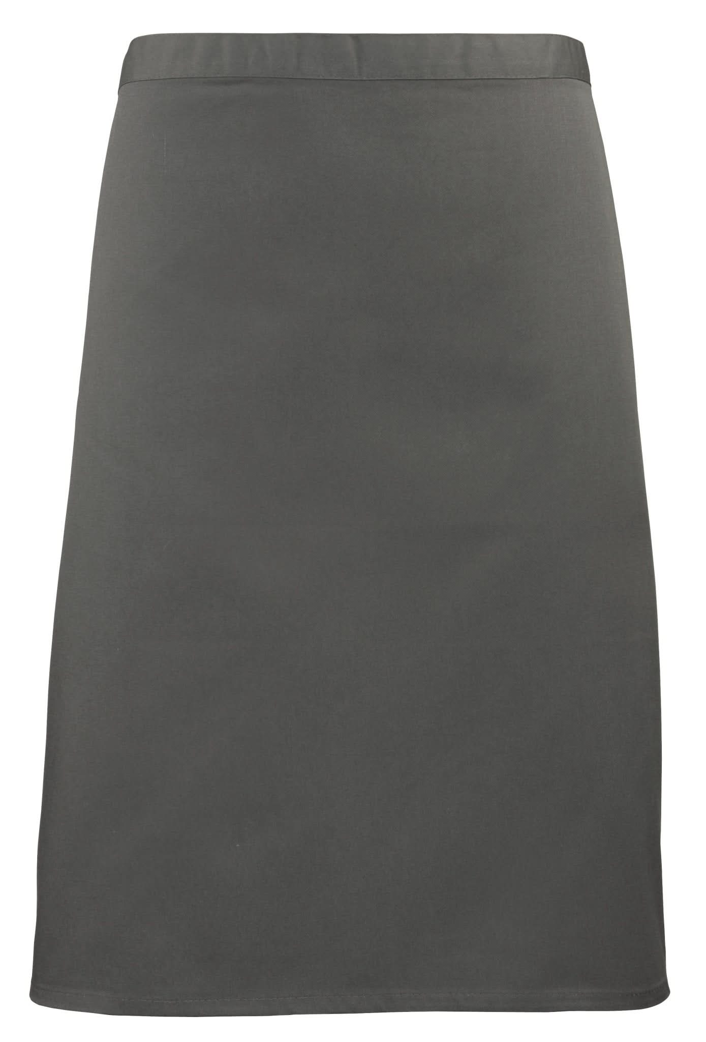 PR151: Colours Mid-Length Apron Aprons Premier Dark Grey Regular