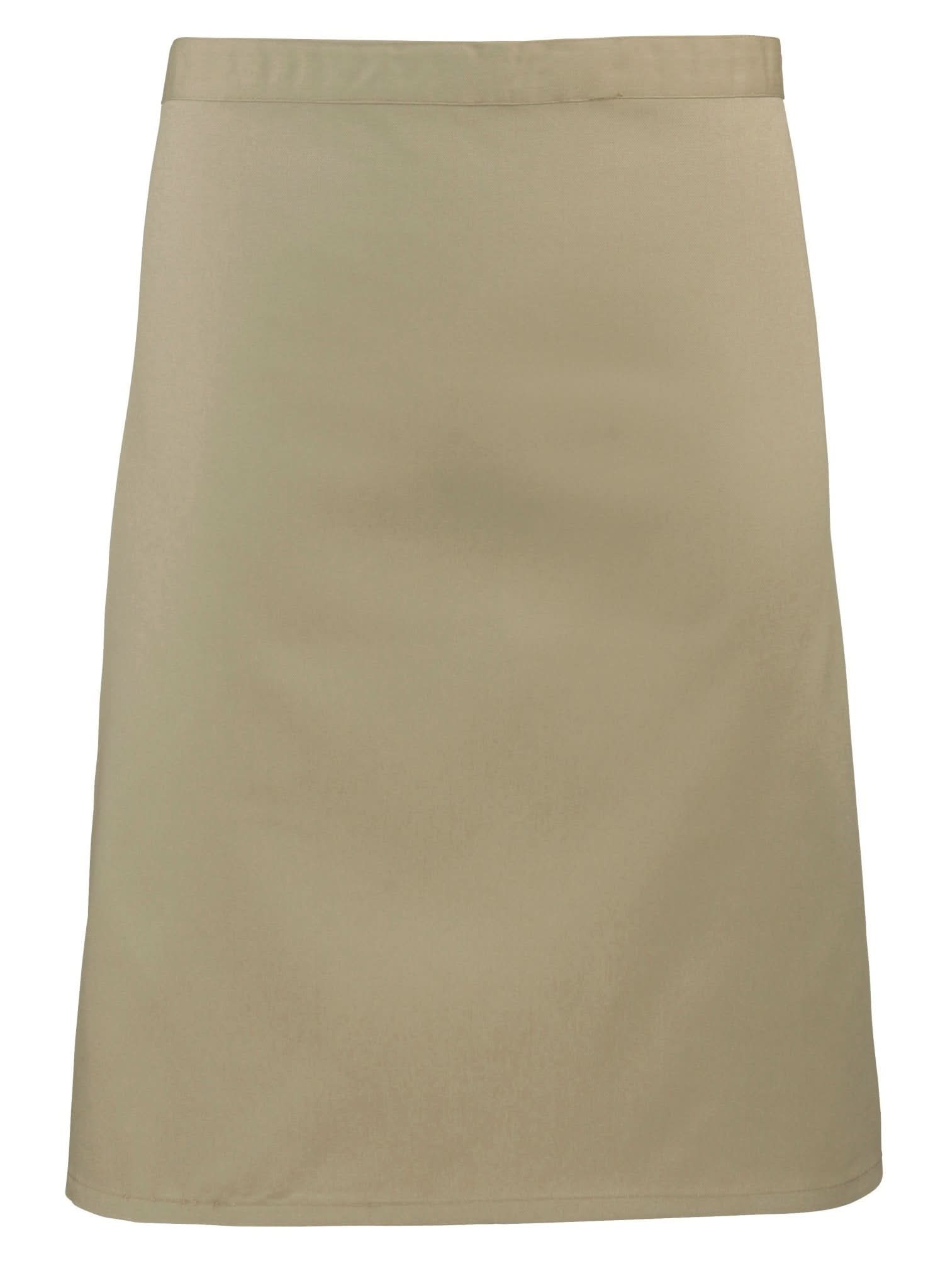 PR151: Colours Mid-Length Apron Aprons Premier Khaki Regular