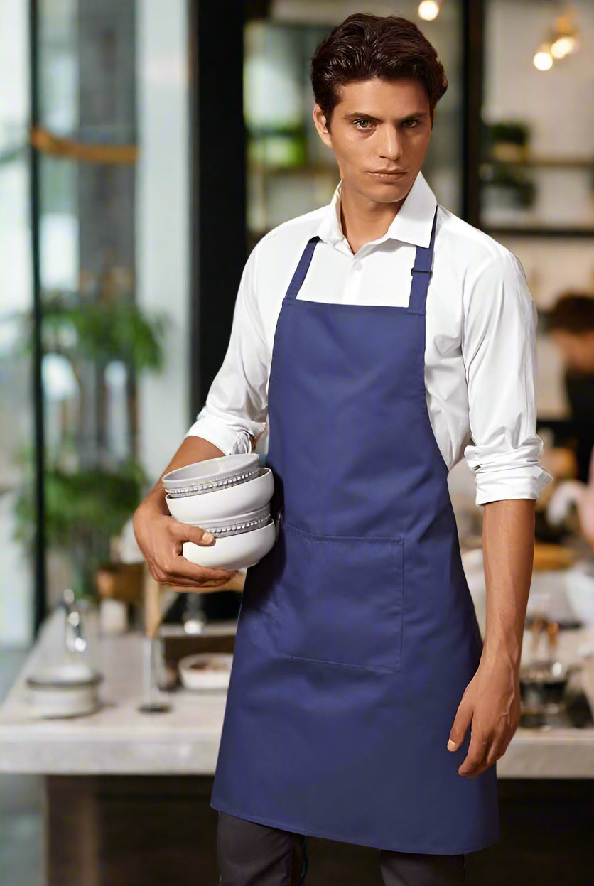 PR154: Colours Pocket Bib Apron Aprons Premier