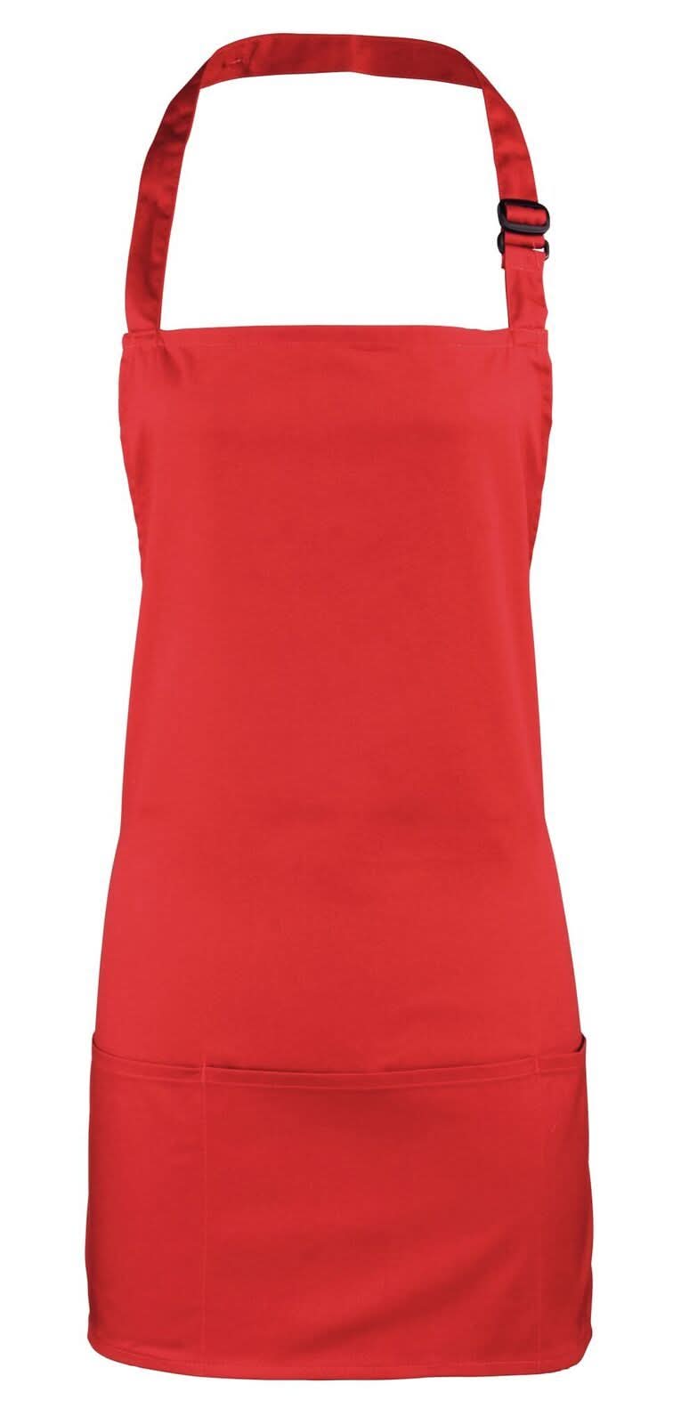 PR159: Colours 2-in-1 Apron Aprons Premier Red Regular