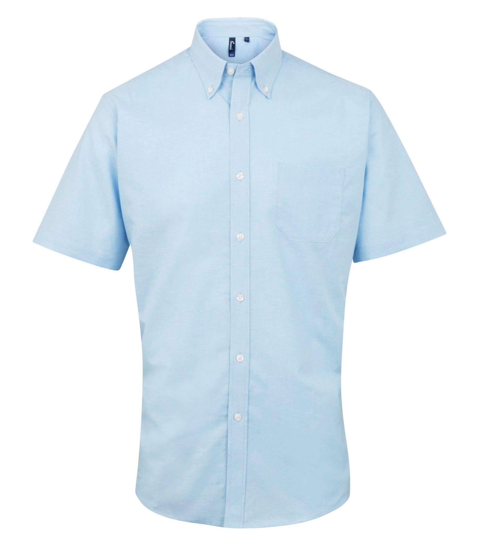 PR236: Men Short Sleeve Oxford Shirt Mens Short Sleeve Shirts Premier