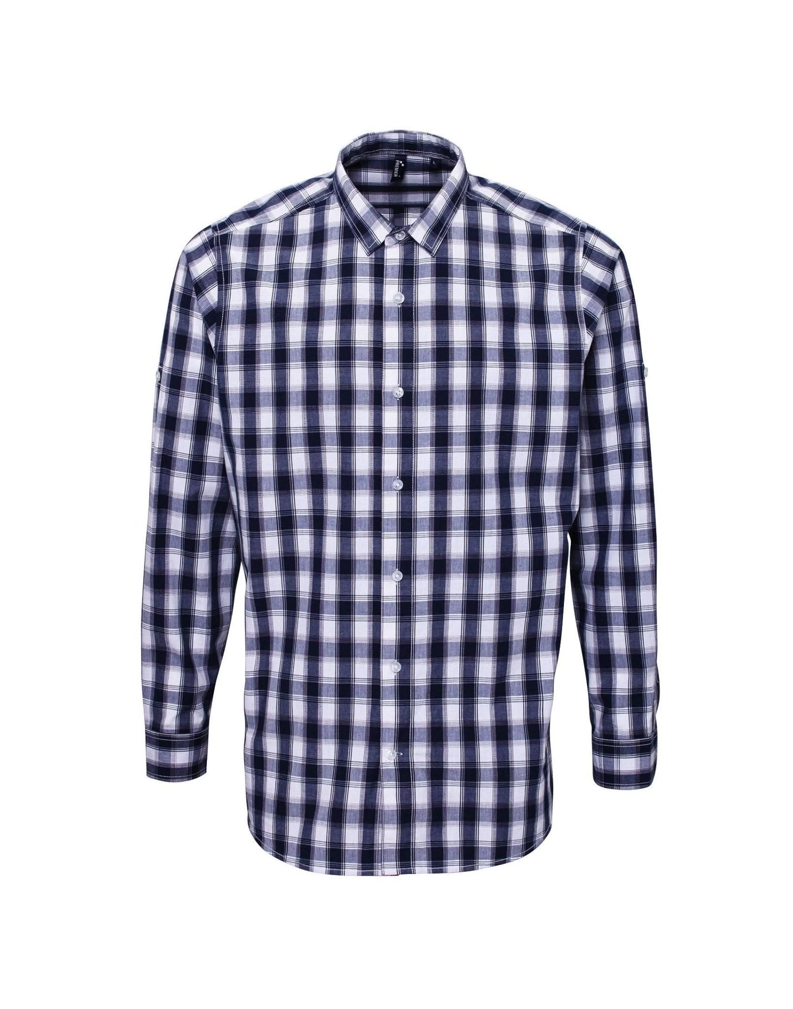 PR250: Mulligan Mens Check Shirt Mens Long Sleeve Shirts Premier