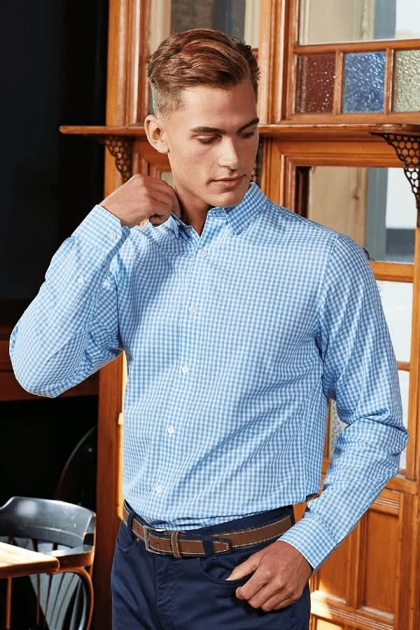 PR252: Mens Maxton Check Shirt Mens Long Sleeve Shirts Premier