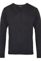 PR694: Mens V-Neck Knitted Sweater Mens Knitwear Premier Charcoal 2XS