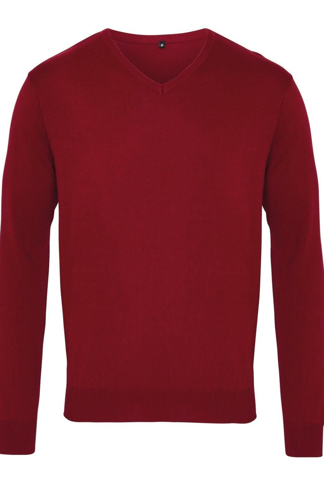 PR694: Mens V-Neck Knitted Sweater Mens Knitwear Premier Burgundy 2XS