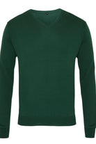 PR694: Mens V-Neck Knitted Sweater Mens Knitwear Premier Bottle 2XS