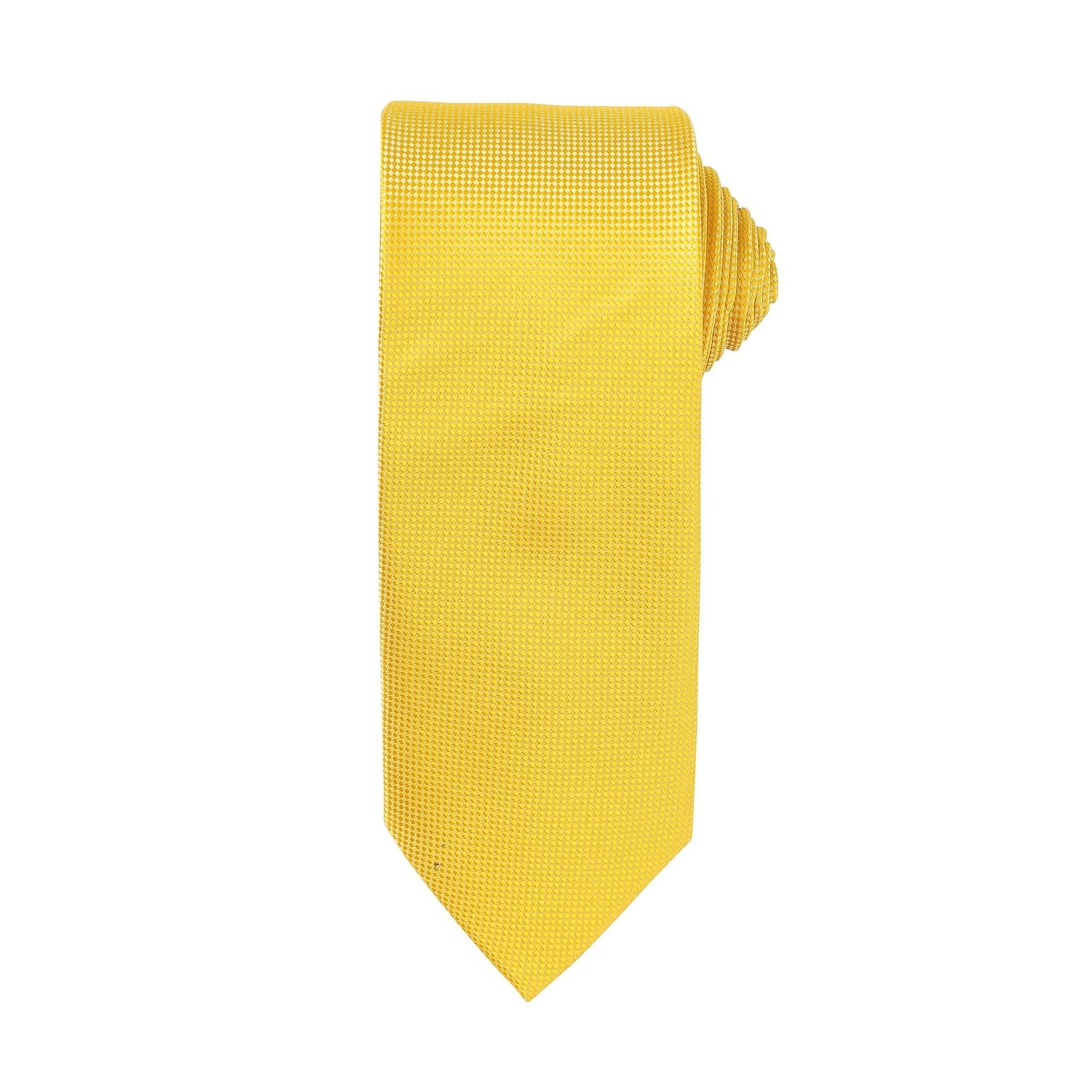 PR780: Micro Waffle Mens Tie Ties Premier Sunflower Regular