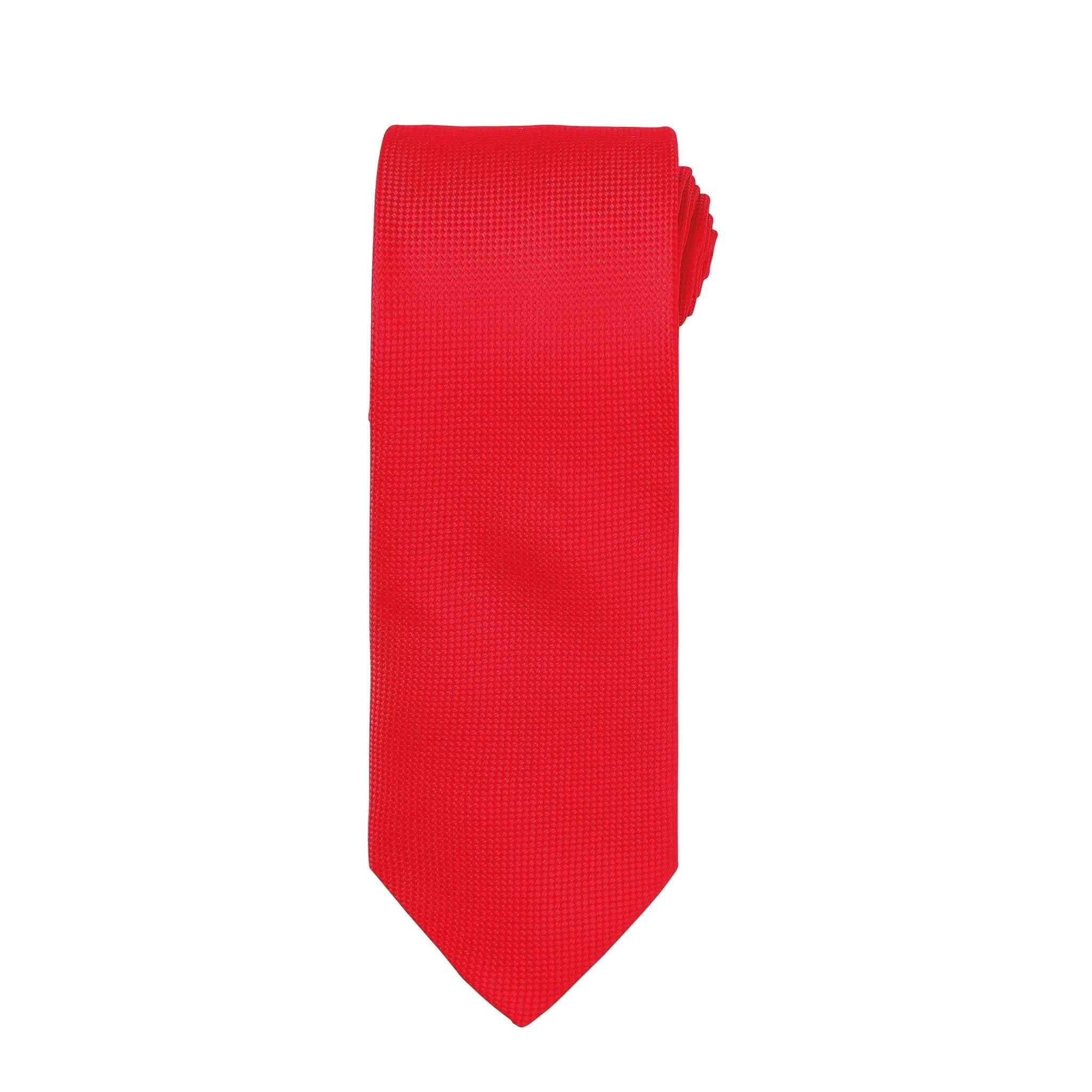 PR780: Micro Waffle Mens Tie Ties Premier Red Regular