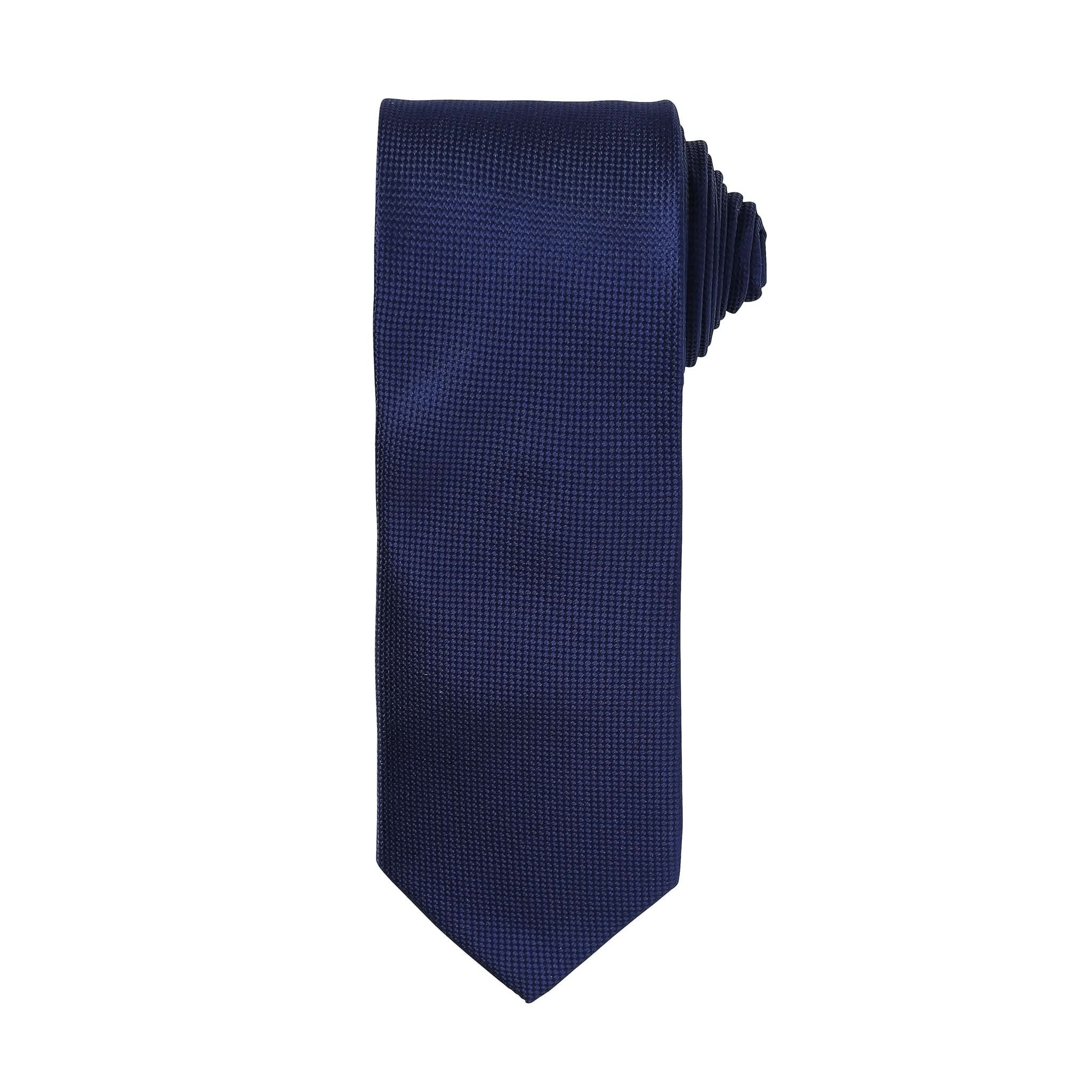 PR780: Micro Waffle Mens Tie Ties Premier Navy Regular