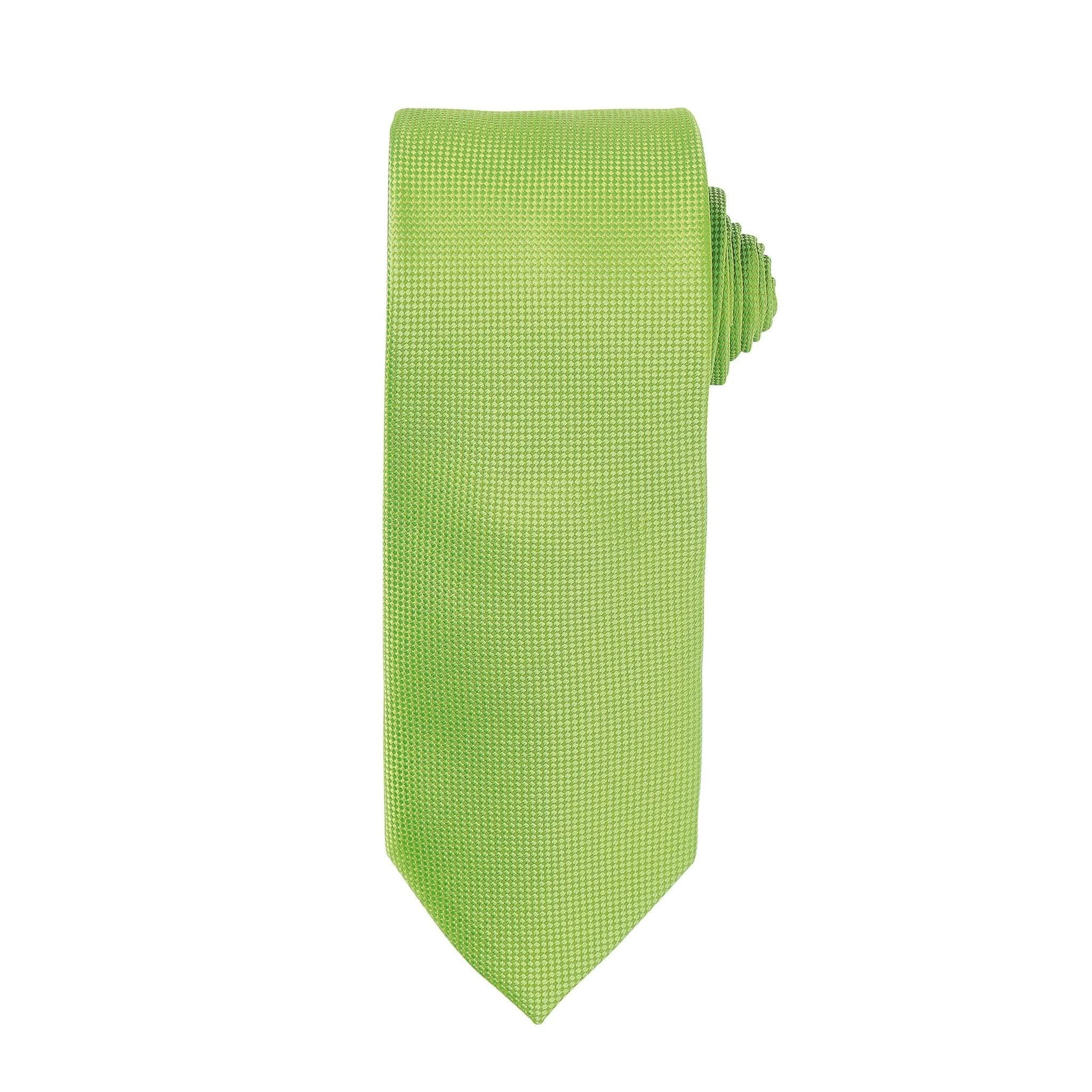 PR780: Micro Waffle Mens Tie Ties Premier Lime Regular