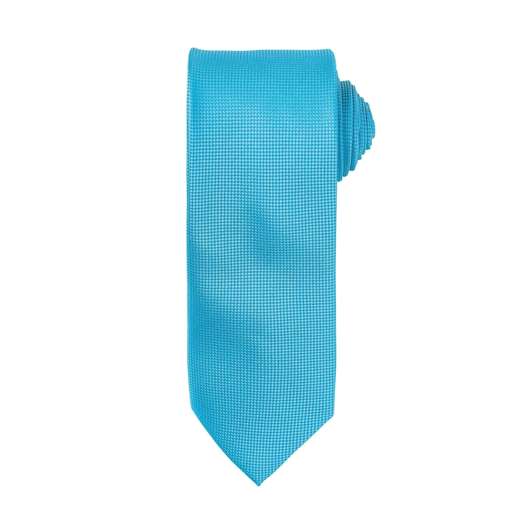 PR780: Micro Waffle Mens Tie Ties Premier Turquoise Regular