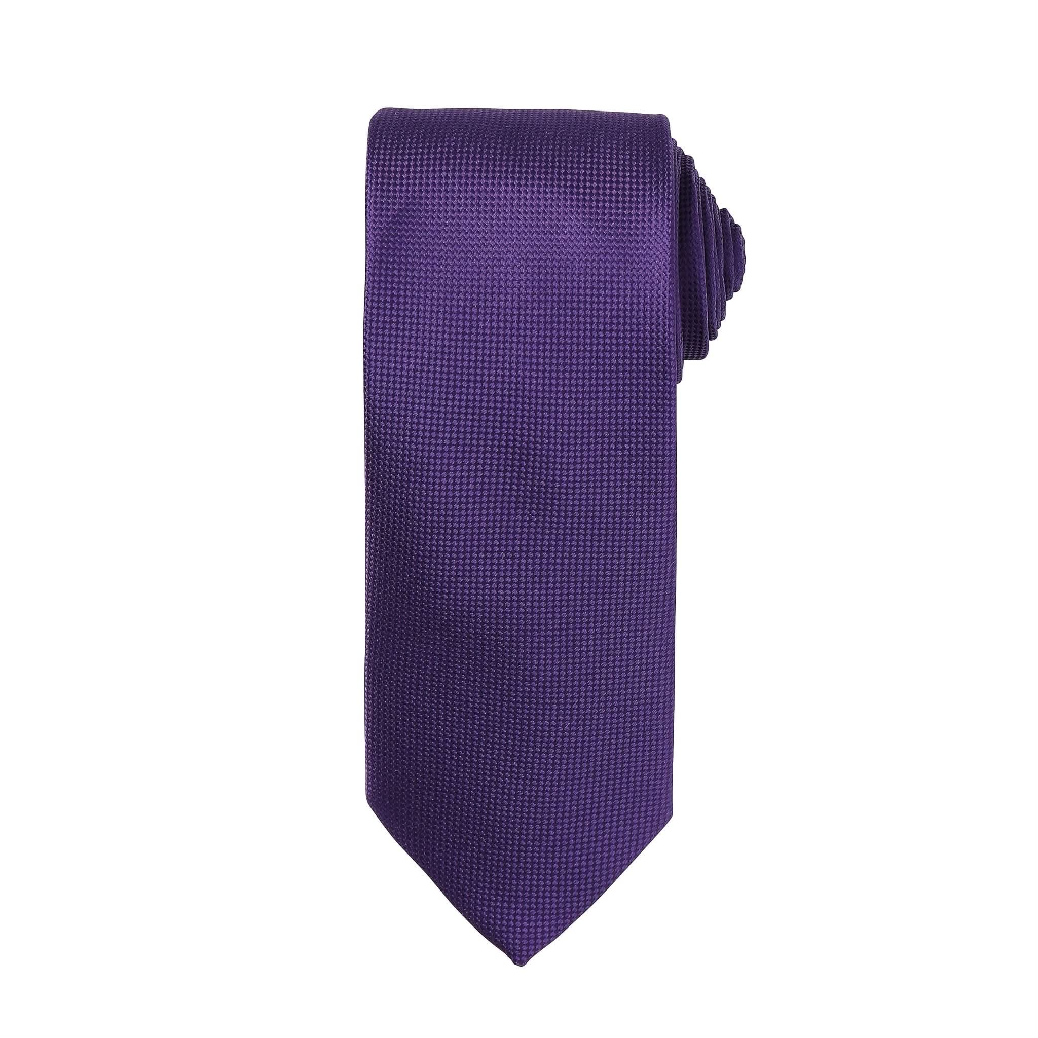 PR780: Micro Waffle Mens Tie Ties Premier Purple Regular