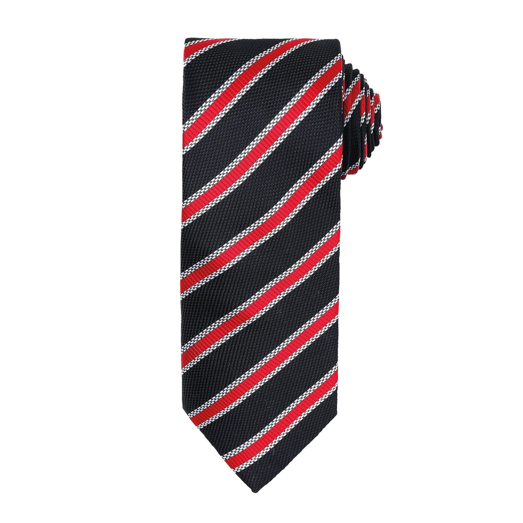 PR783 - Waffle Stripe Tie - The Staff Uniform Company