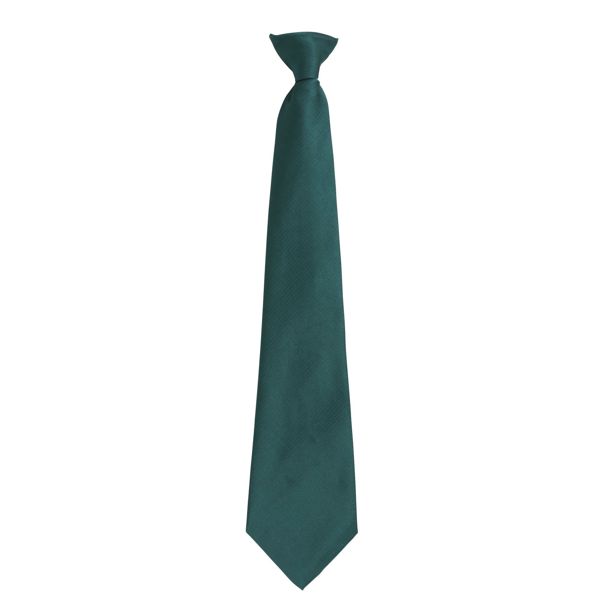 PR785: Clip-on Fashion Tie Ties Premier Bottle Green Regular