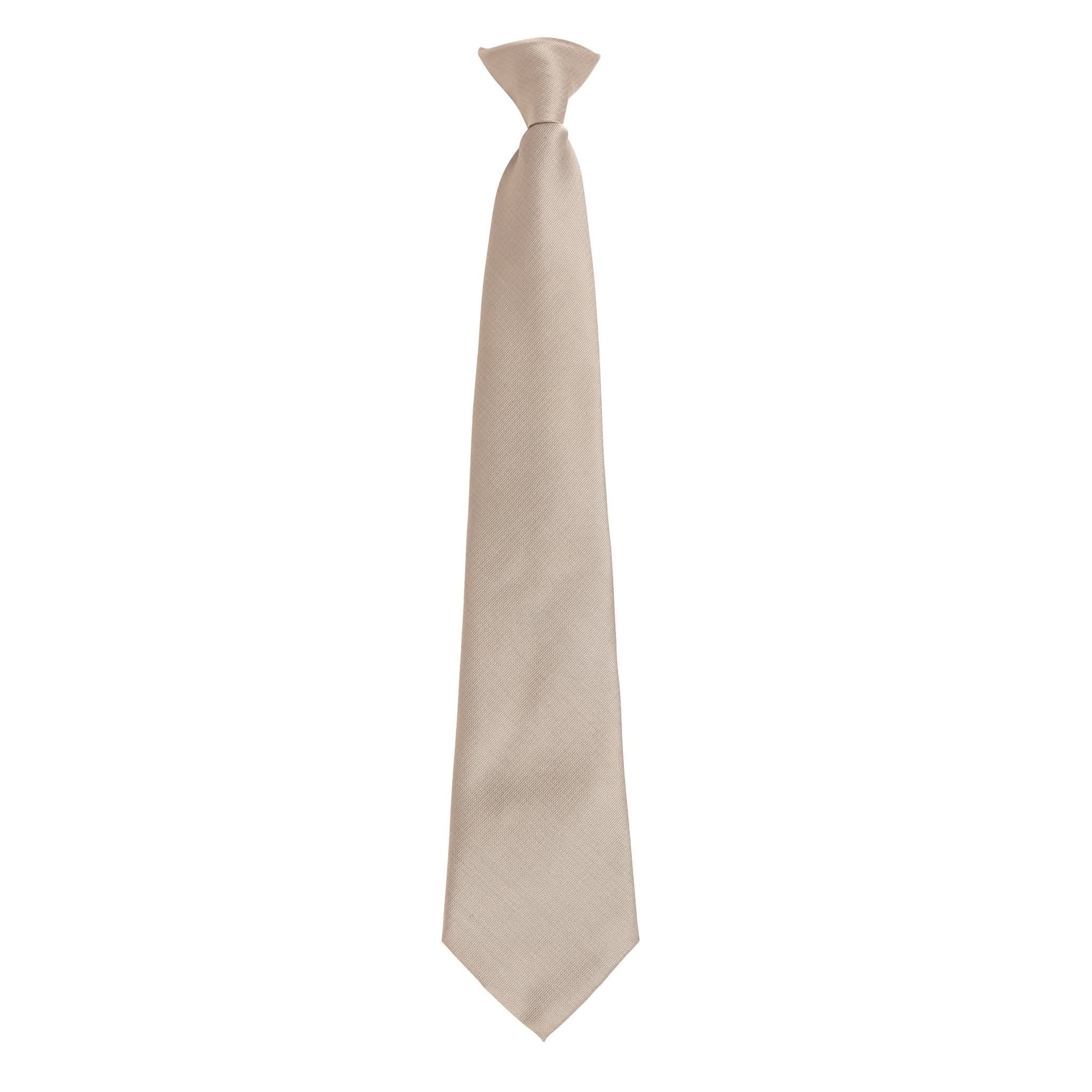 PR785: Clip-on Fashion Tie Ties Premier Khaki Regular