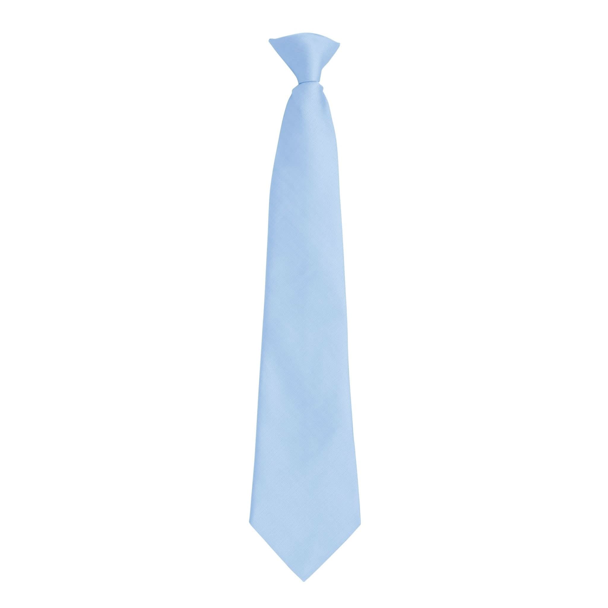 PR785: Clip-on Fashion Tie Ties Premier Mid Blue Regular