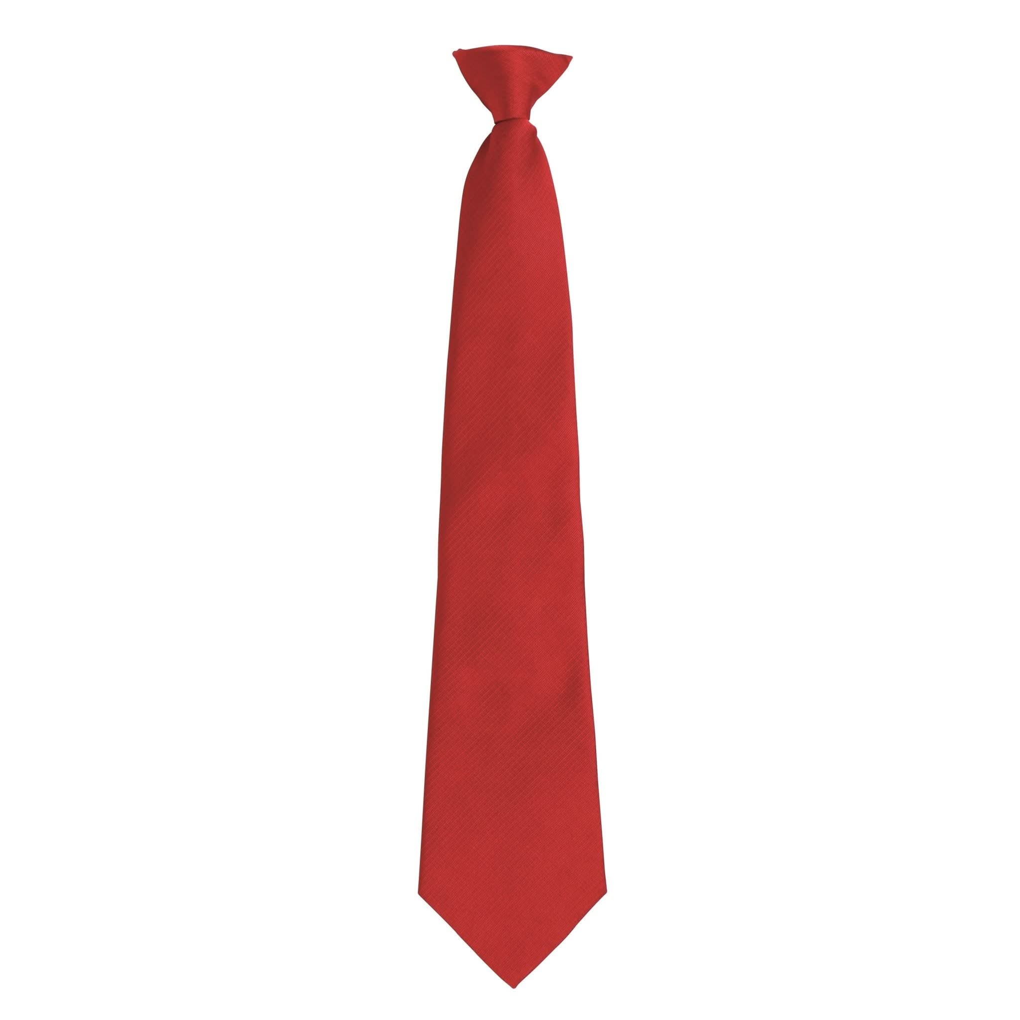 PR785: Clip-on Fashion Tie Ties Premier Red Regular