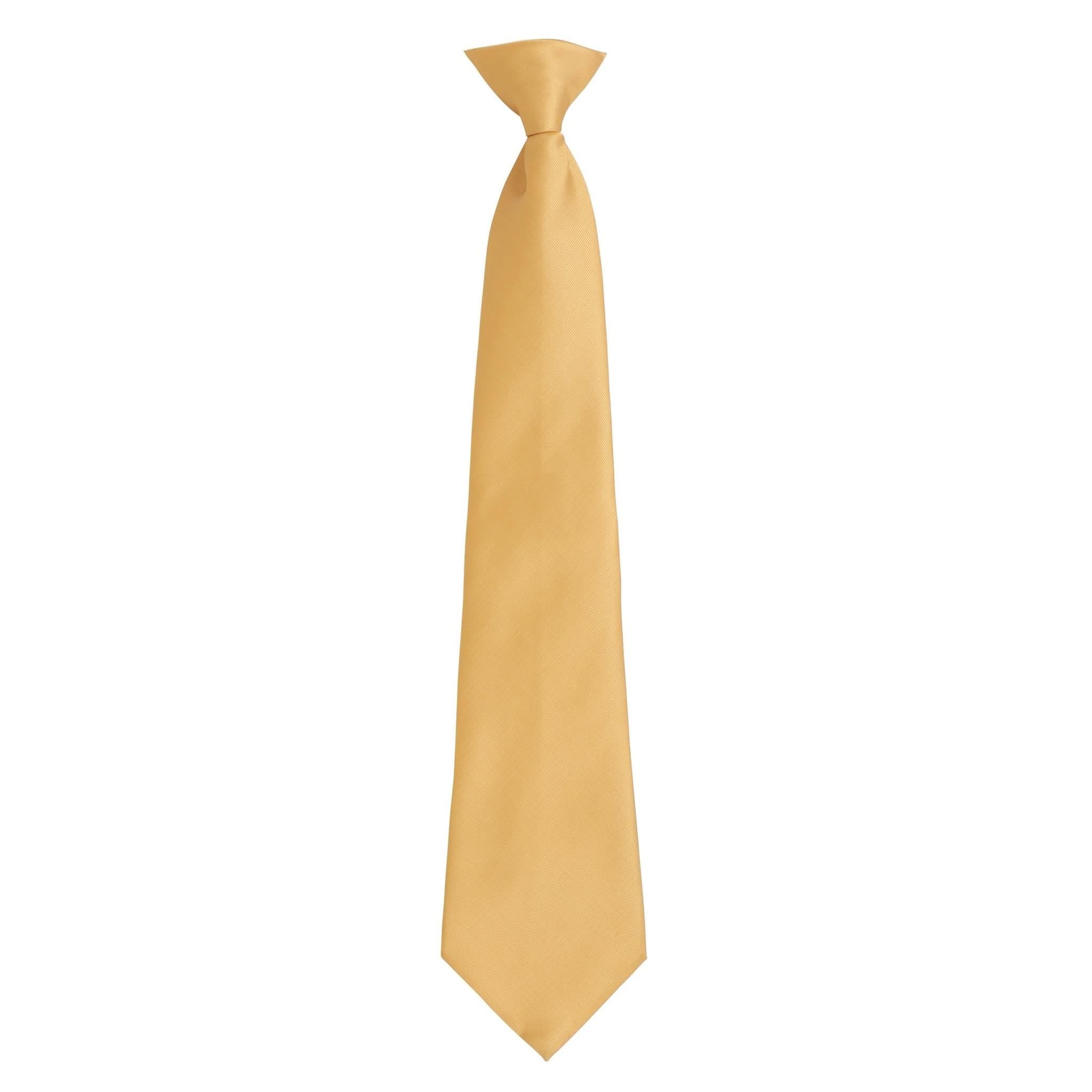 PR785: Clip-on Fashion Tie Ties Premier Gold Regular