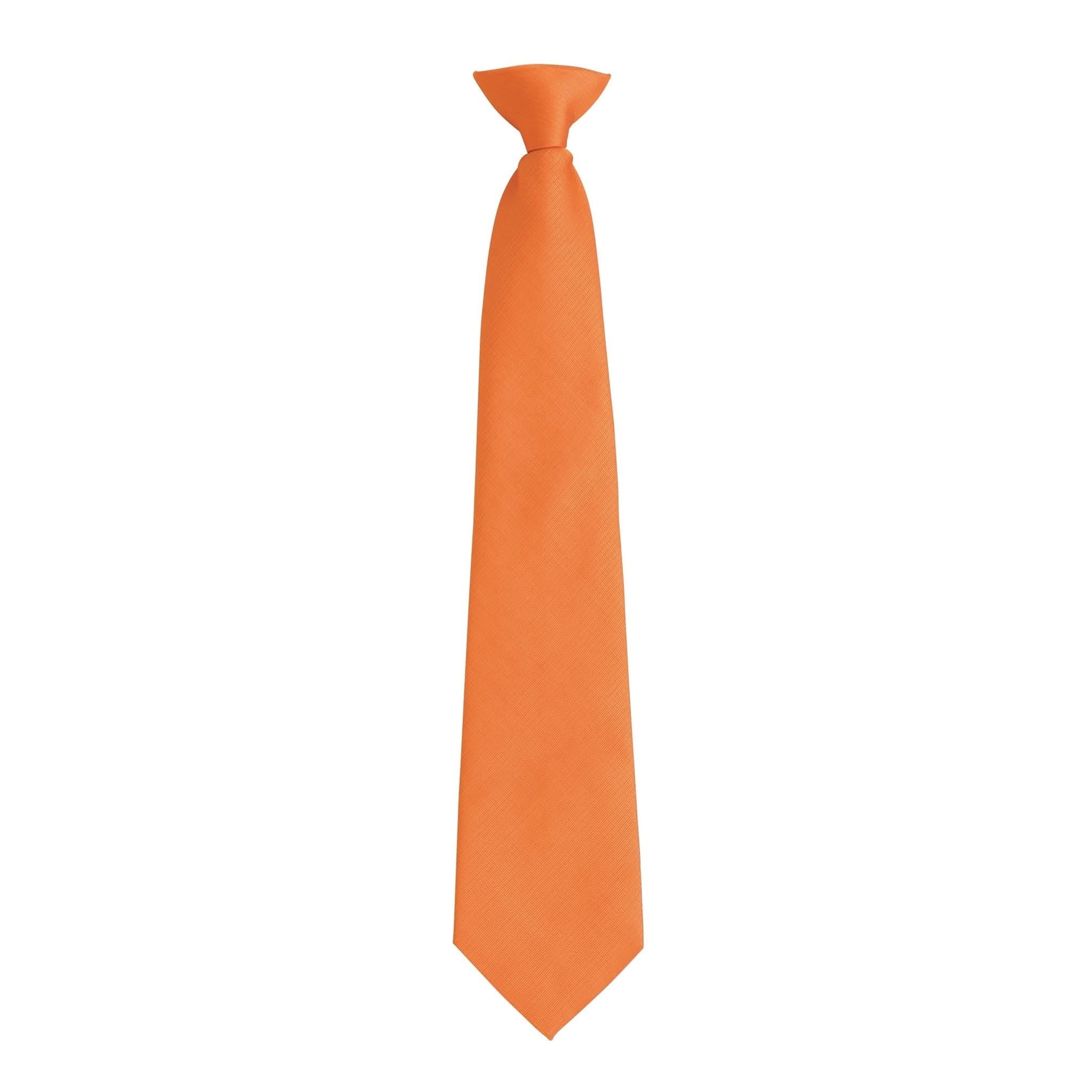 PR785: Clip-on Fashion Tie Ties Premier Orange Regular