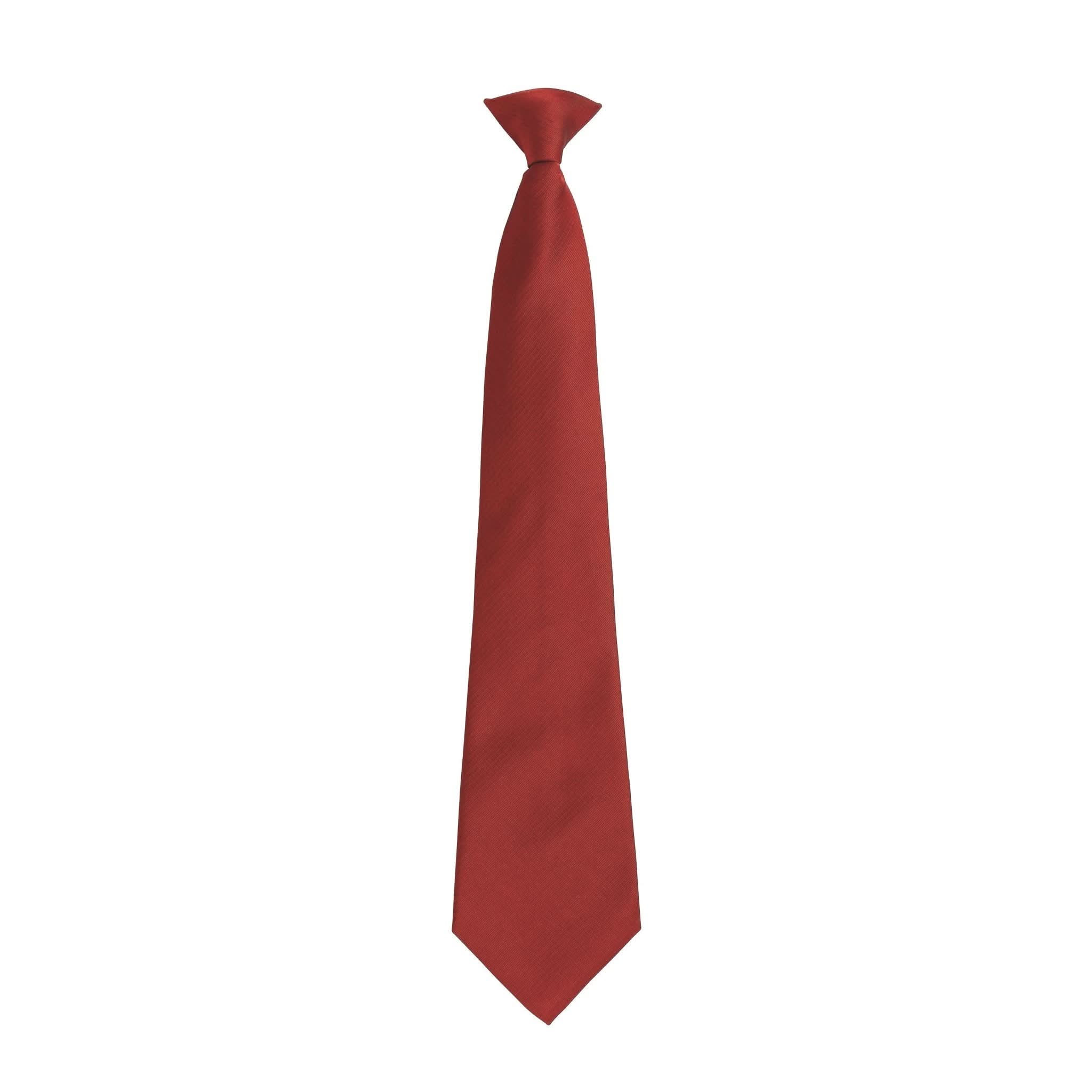 PR785: Clip-on Fashion Tie Ties Premier Burgundy Regular