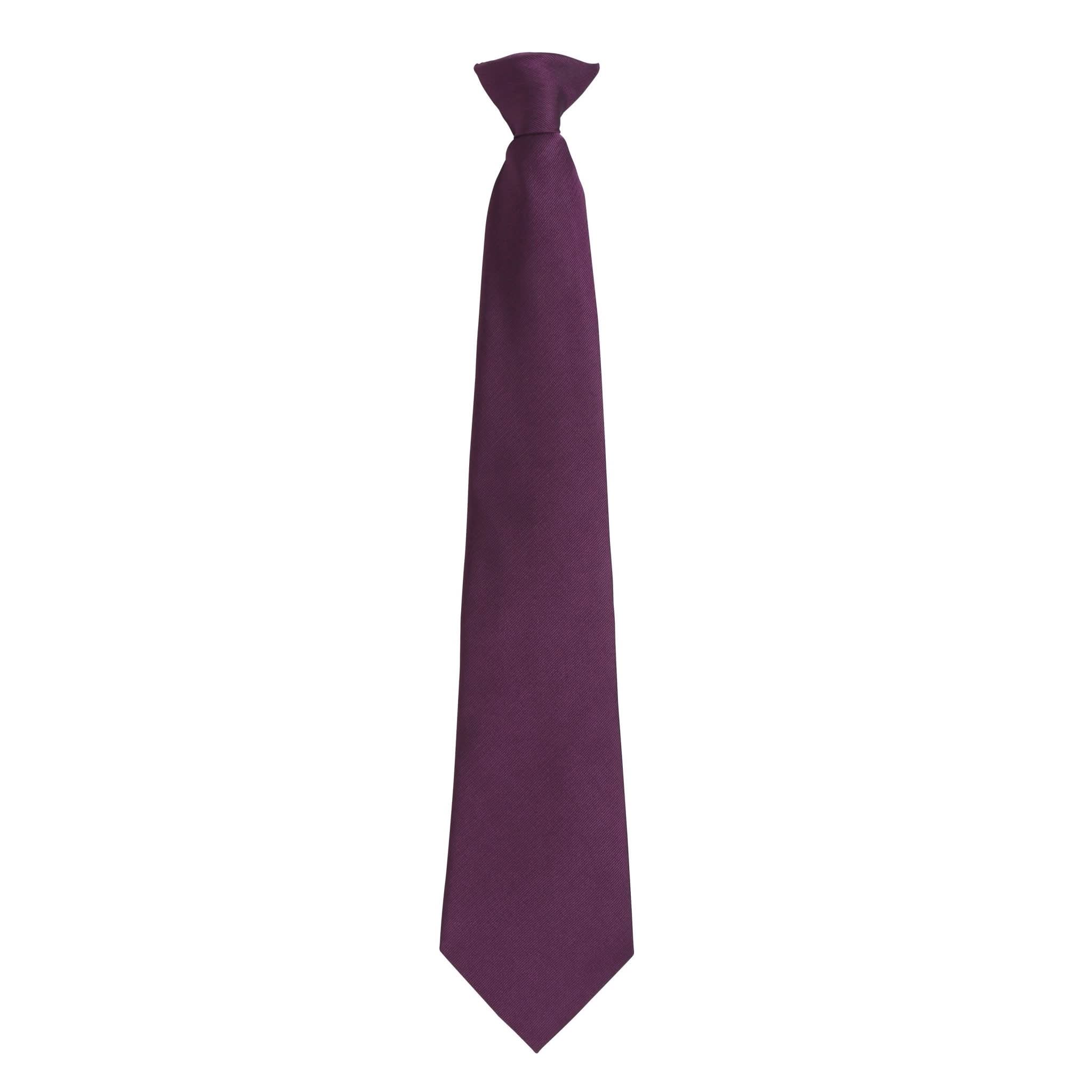PR785: Clip-on Fashion Tie Ties Premier Purple Regular