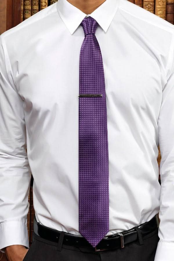 PR787: Puppy Tooth Mens Tie Ties Premier Purple Regular