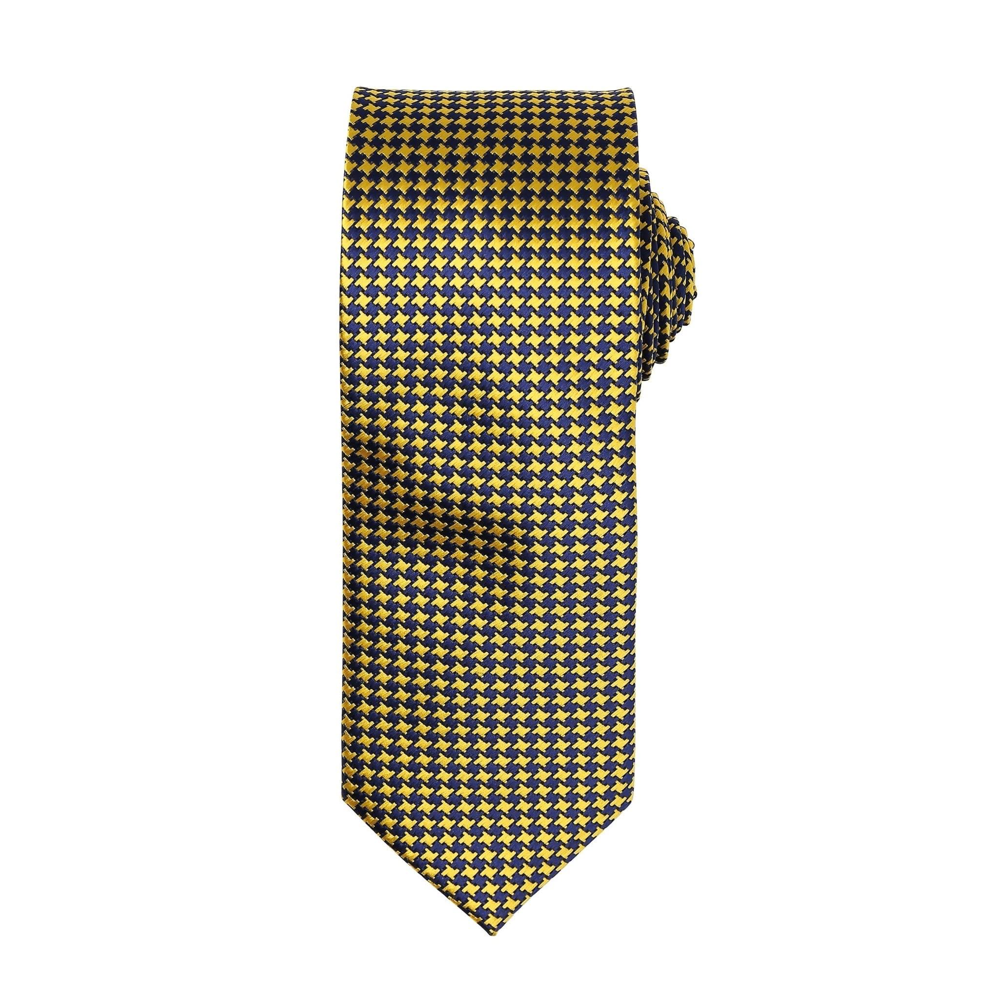 PR787: Puppy Tooth Mens Tie Ties Premier Gold Regular