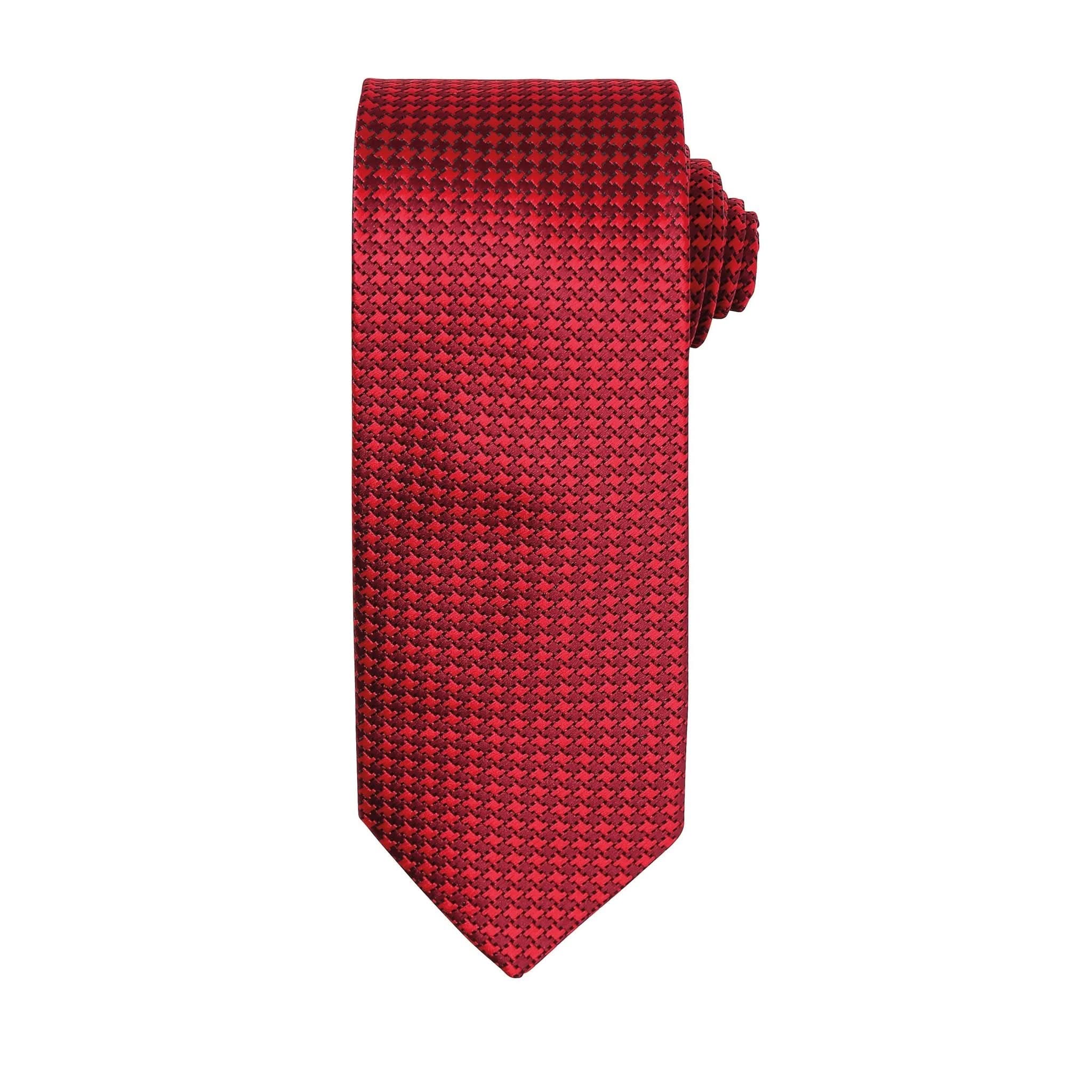 PR787: Puppy Tooth Mens Tie Ties Premier Red Regular