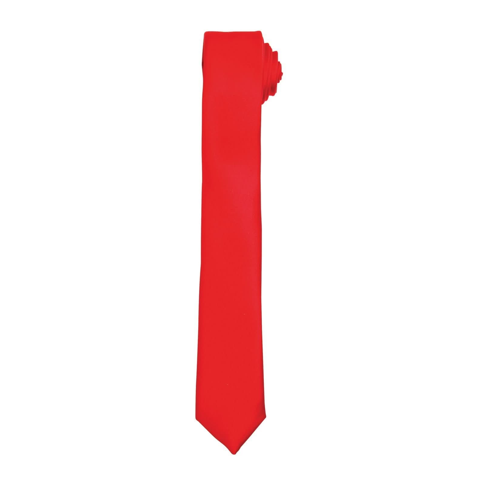 PR793: Mens Slim Tie Ties Premier Red Regular