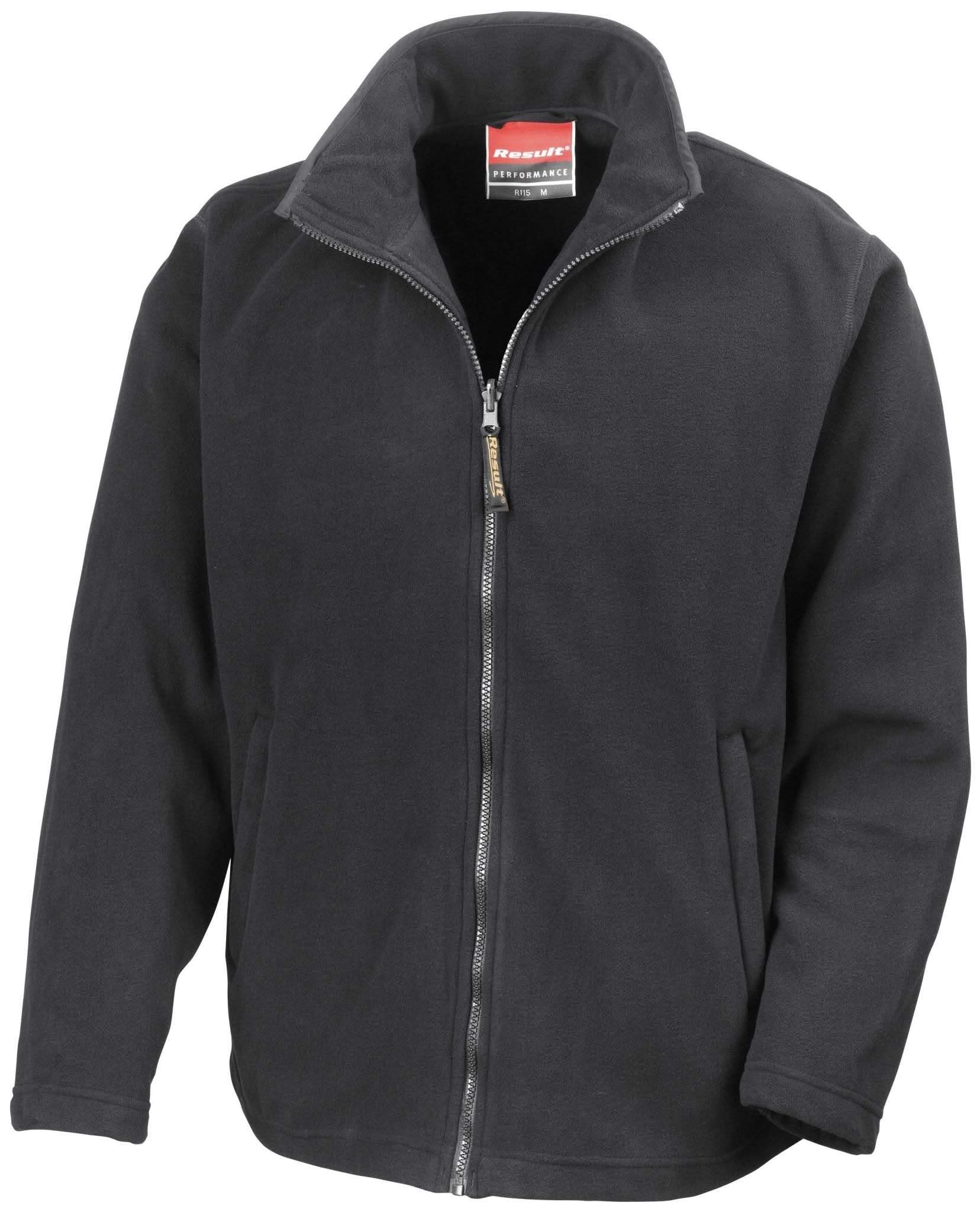 R115A: Horizon Mens Microfleece Jacket Mens Fleeces Result Black XS