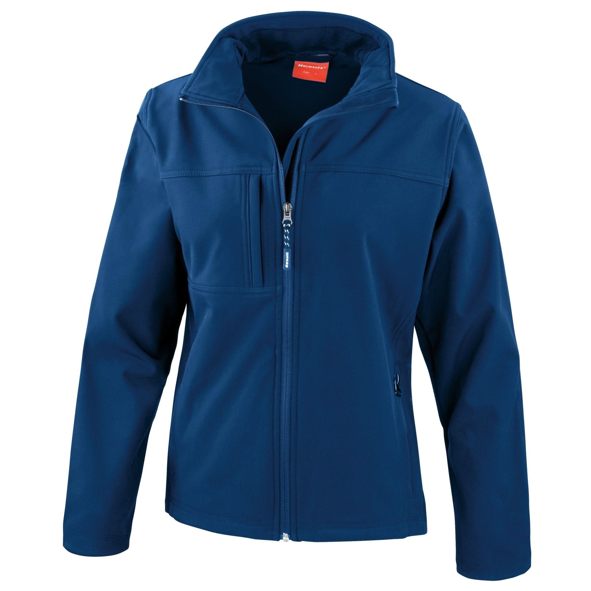 R121F: Womens Classic Soft-shell Jacket Womens Softshell Jackets Result Navy S