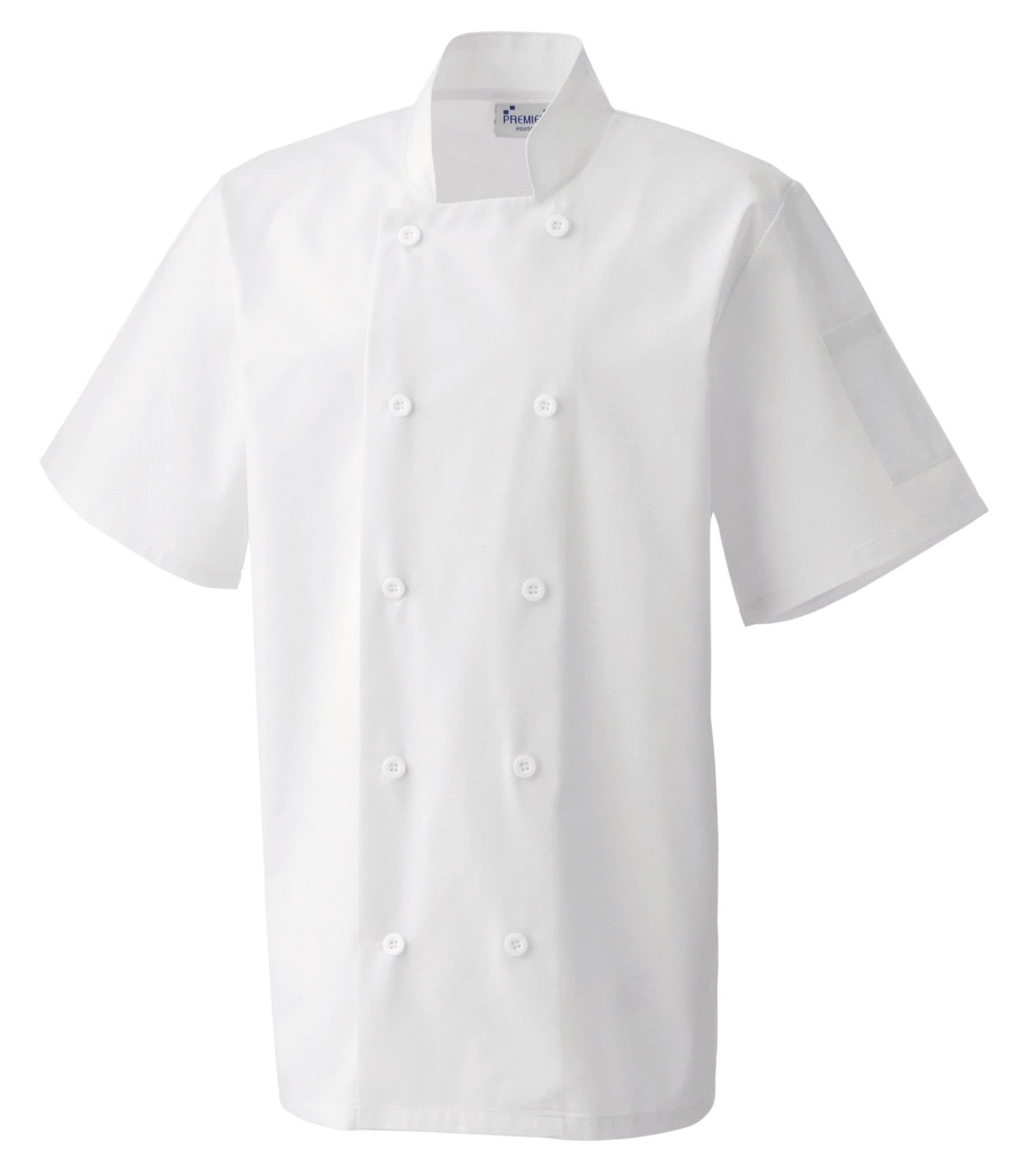 PR656: Short Sleeve Chefs Jacket Chefs Jacket Premier White XS