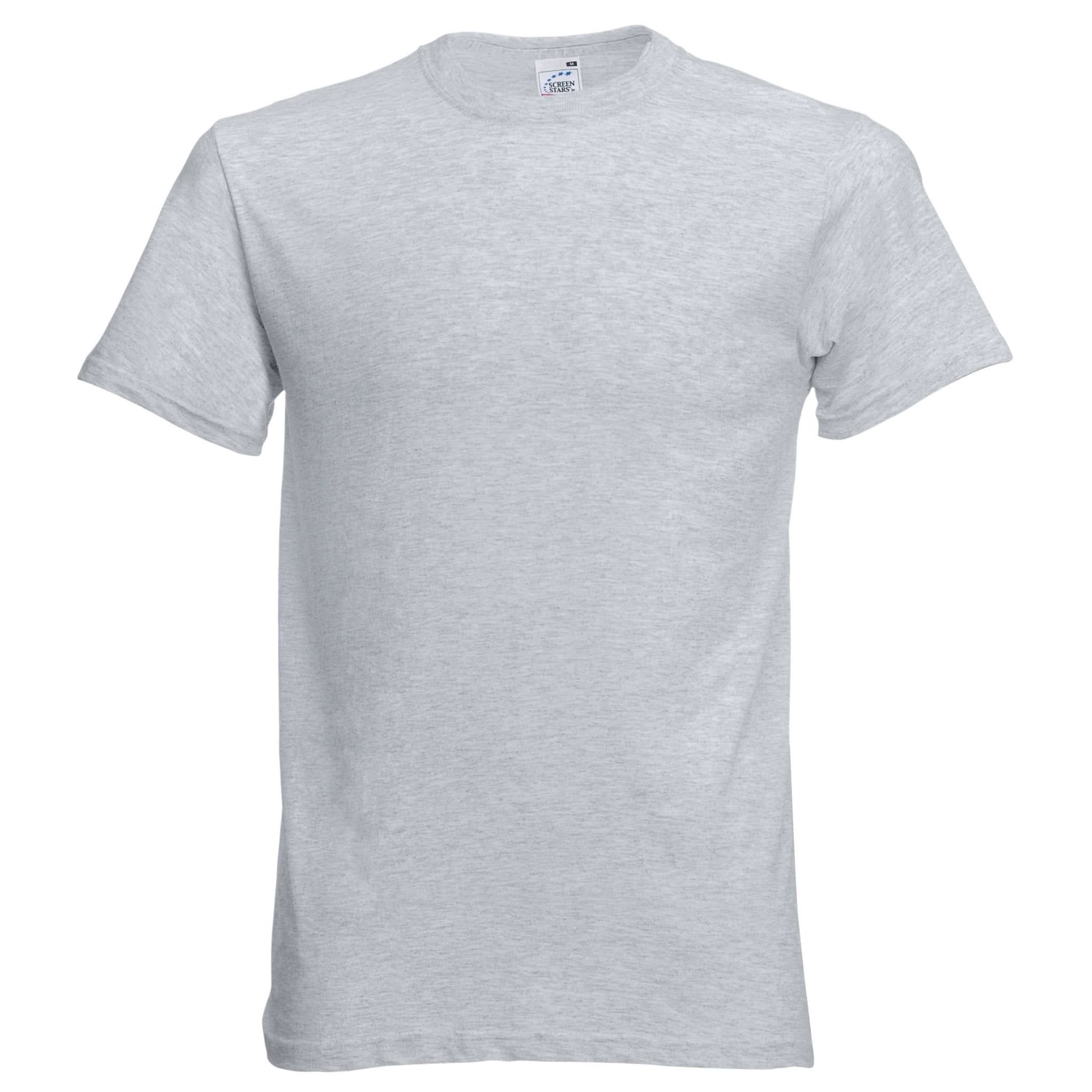 SS048: Mens Original Cotton T-Shirt Mens T-Shirts Fruit of the Loom Heather Grey S