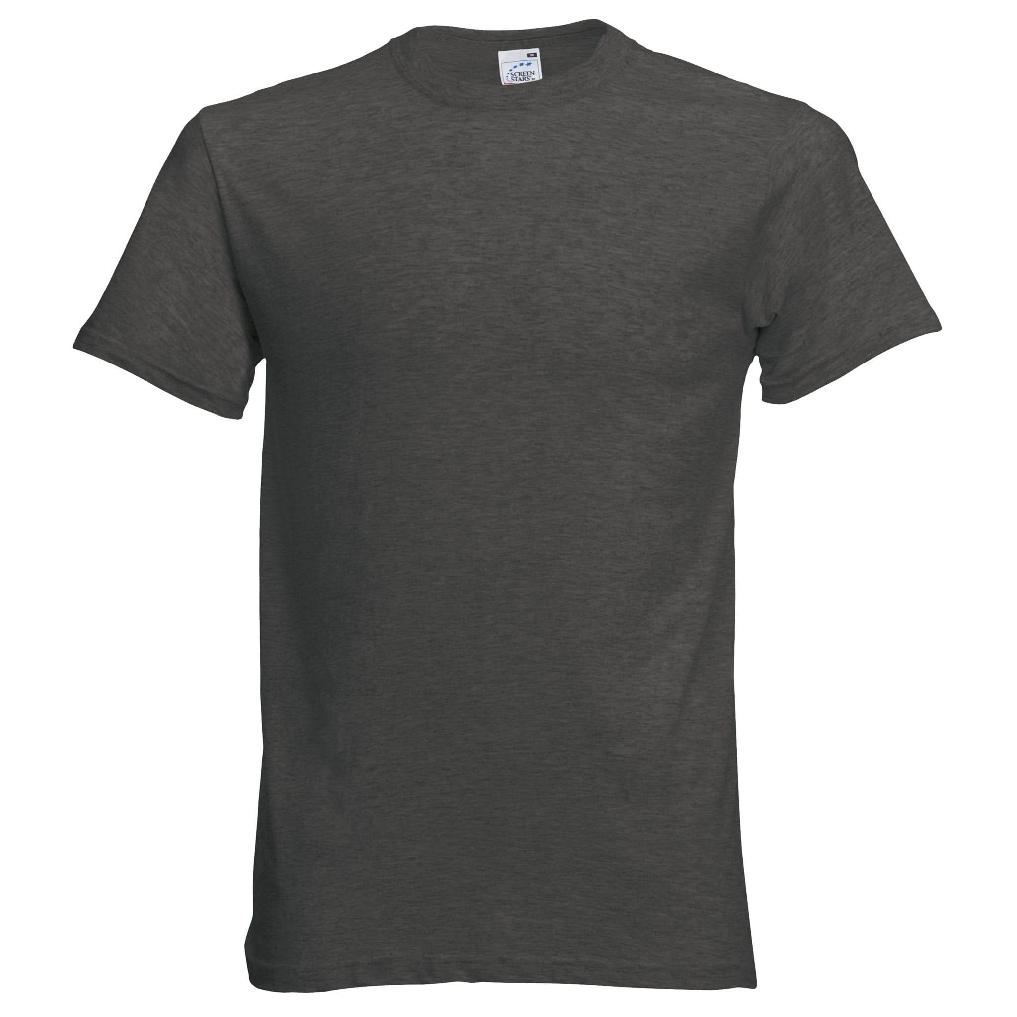 SS048: Mens Original Cotton T-Shirt Mens T-Shirts Fruit of the Loom Light Graphite S