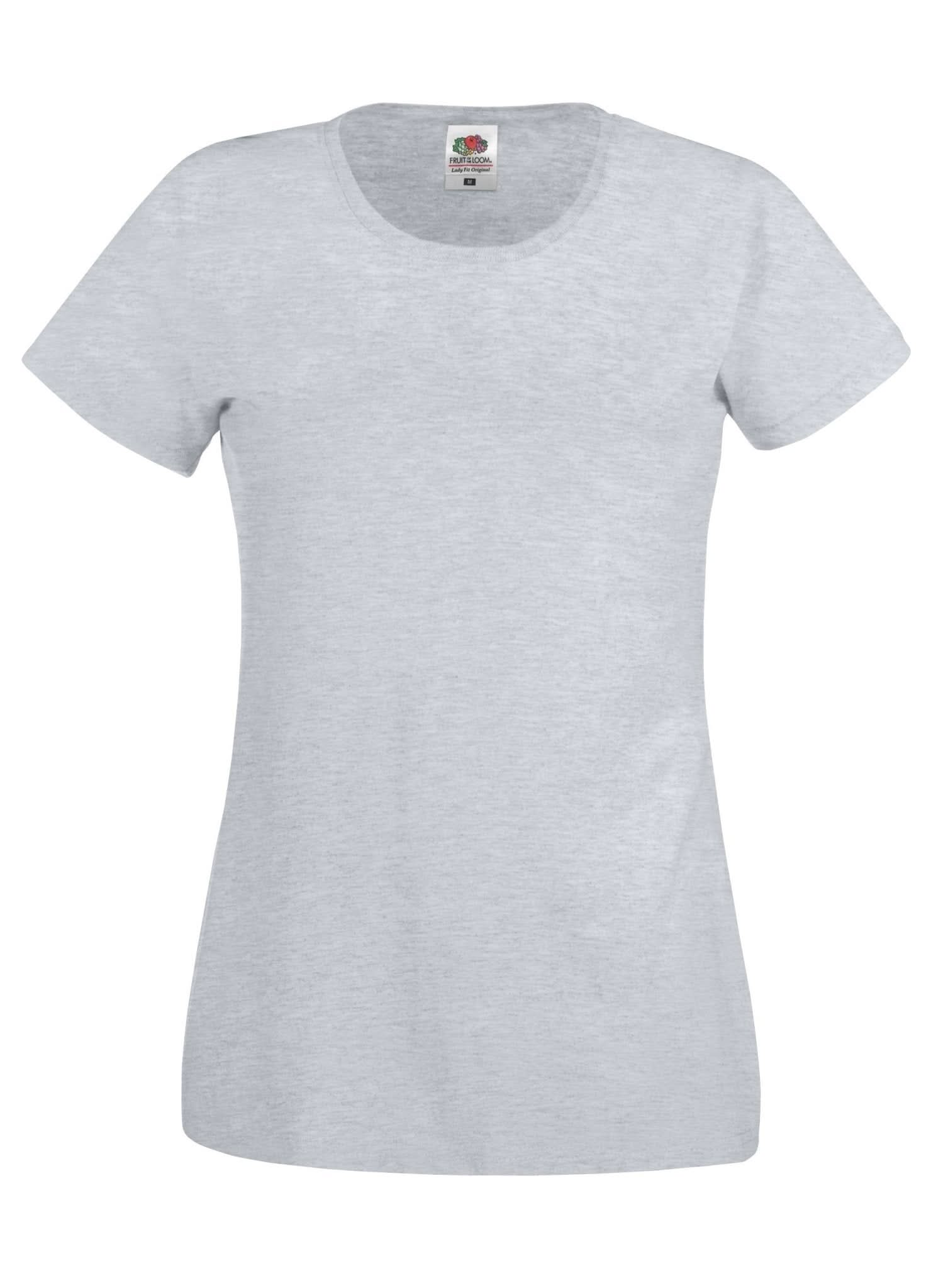 SS060: Original Ladies T-Shirt Womens T-Shirts Fruit of the Loom Heather Grey XS