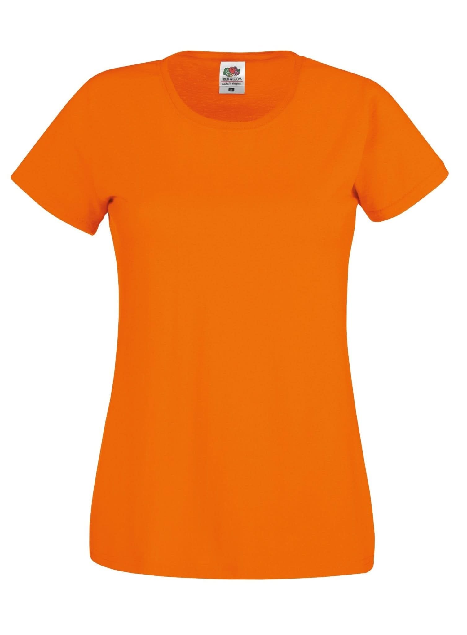 SS060: Original Ladies T-Shirt Womens T-Shirts Fruit of the Loom Orange XS