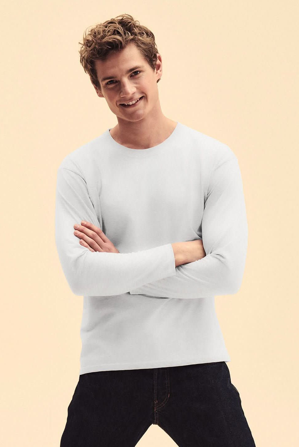 SS069: Original Long Sleeve Mens T-Shirt Mens T-Shirts Fruit of the Loom