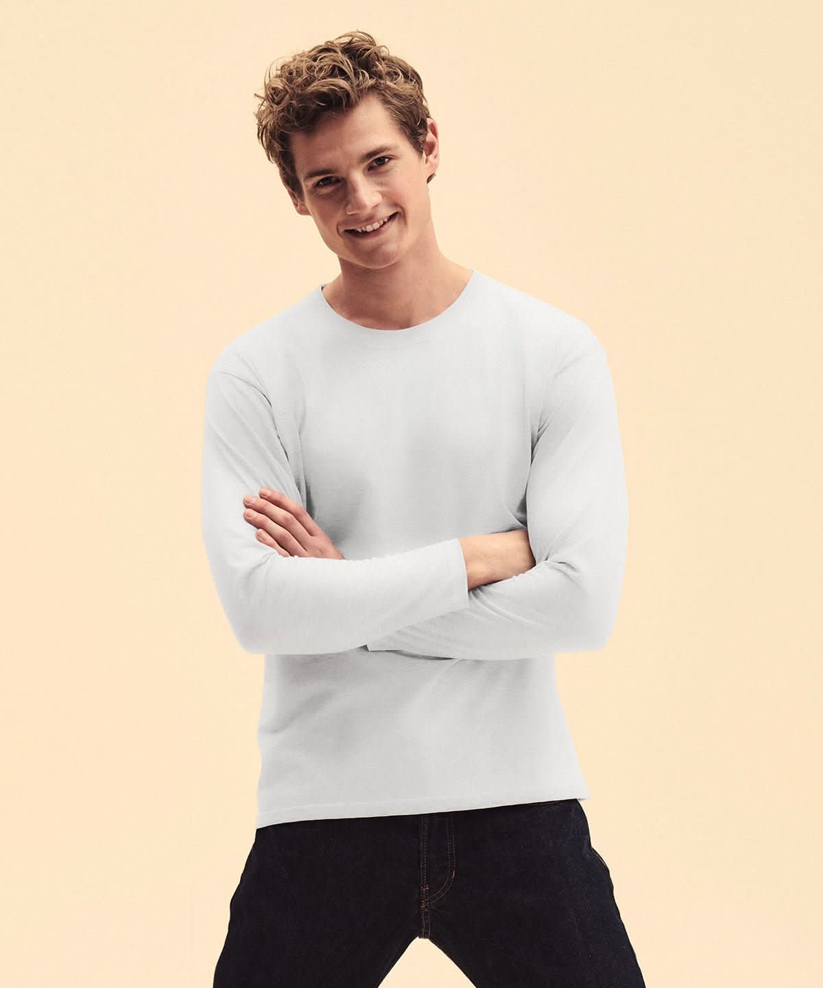 SS069: Original Long Sleeve Mens T-Shirt Mens T-Shirts Fruit of the Loom