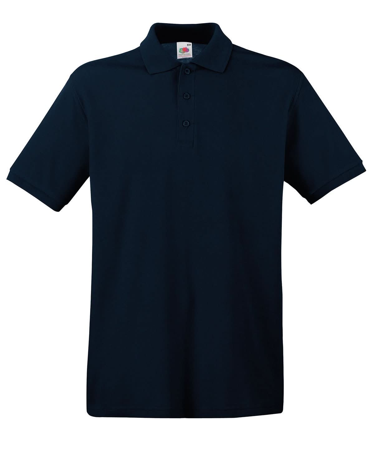 SS255: Mens Premium Polo Mens Polos Fruit of the Loom Deep Navy S