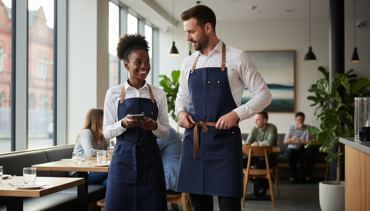 Hospitality Aprons: The Ultimate 2026 Guide to Styles, Fabrics, and Branding - The Staff Uniform Company
