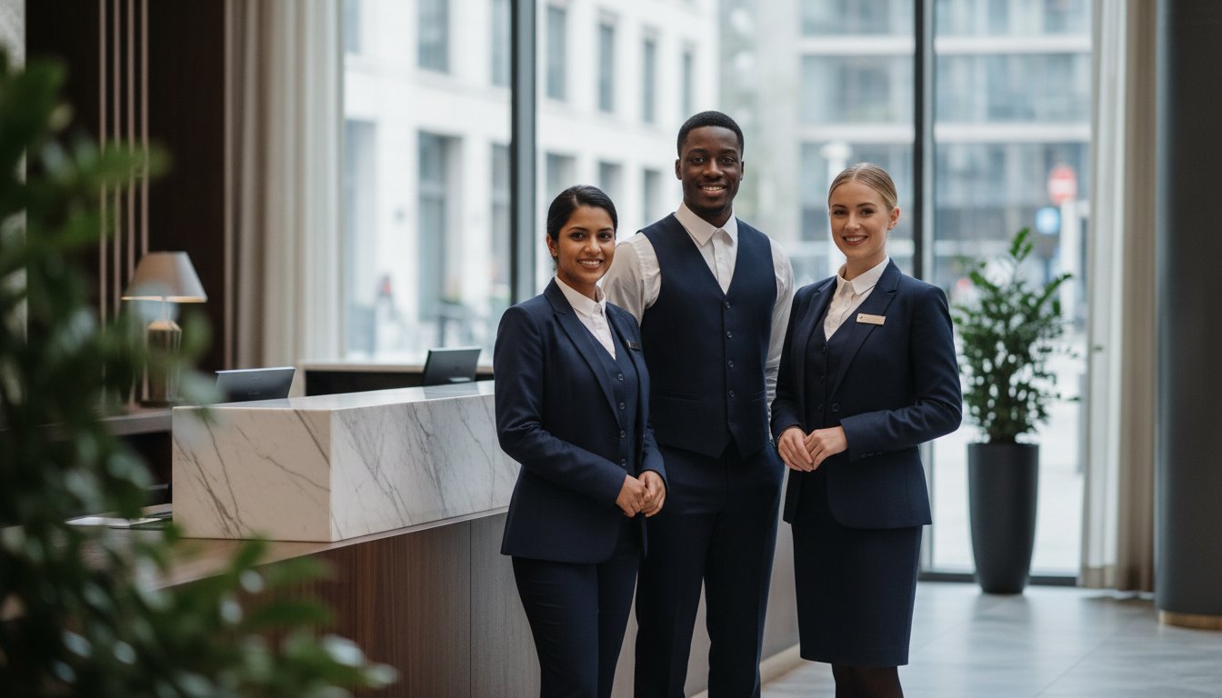 Hotel Reception Uniforms: The 2026 Guide to Professional Front-of-House Attire - The Staff Uniform Company