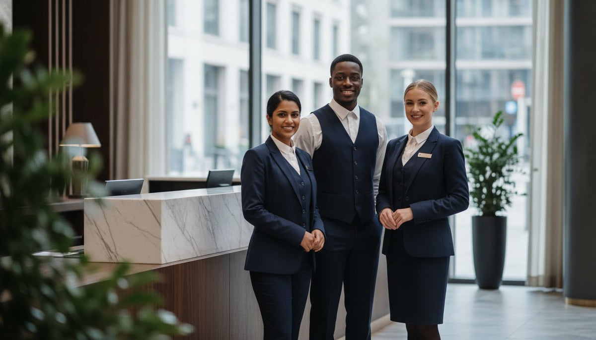 Hotel Reception Uniforms: The 2026 Guide to Professional Front-of-House Attire - The Staff Uniform Company