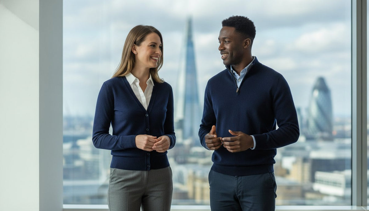 Men's & Women's Knitwear for Work: The 2026 Professional Buying Guide - The Staff Uniform Company
