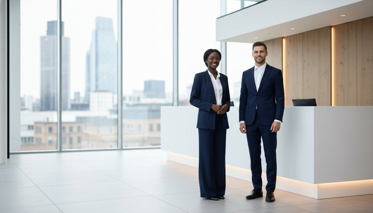 Receptionist Uniform Ideas 2026: Modern Trends for Front-of-House Excellence - The Staff Uniform Company